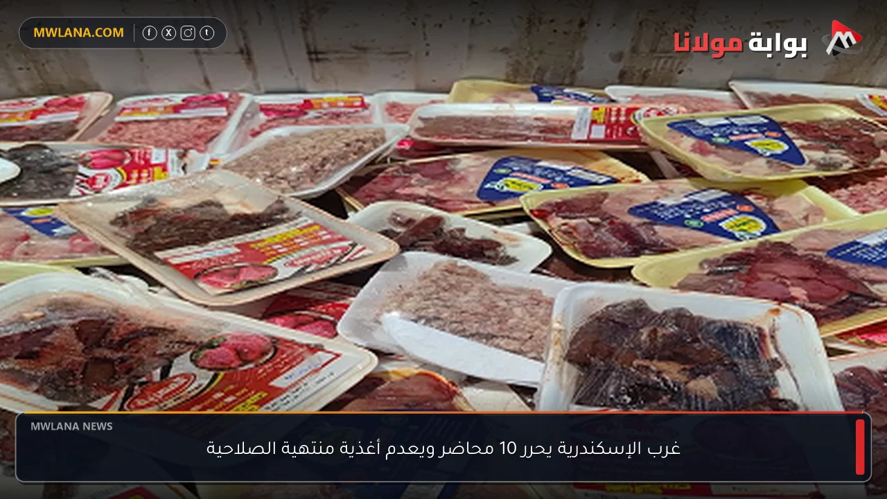 غرب الإسكندرية يحرر 10 محاضر ويعدم أغذية منتهية الصلاحية
