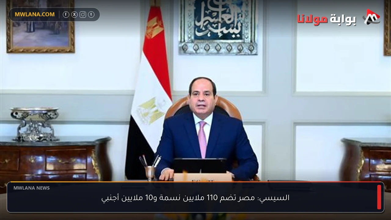 السيسي: مصر تضم 110 ملايين نسمة و10 ملايين أجنبي