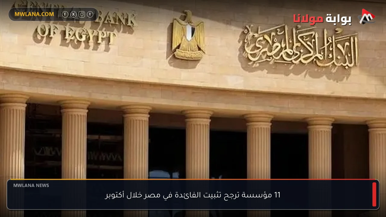 11 مؤسسة ترجح تثبيت الفائدة في مصر خلال أكتوبر