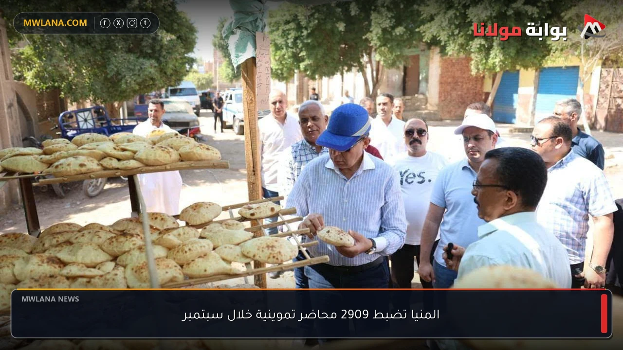المنيا تضبط 2909 محاضر تموينية خلال سبتمبر