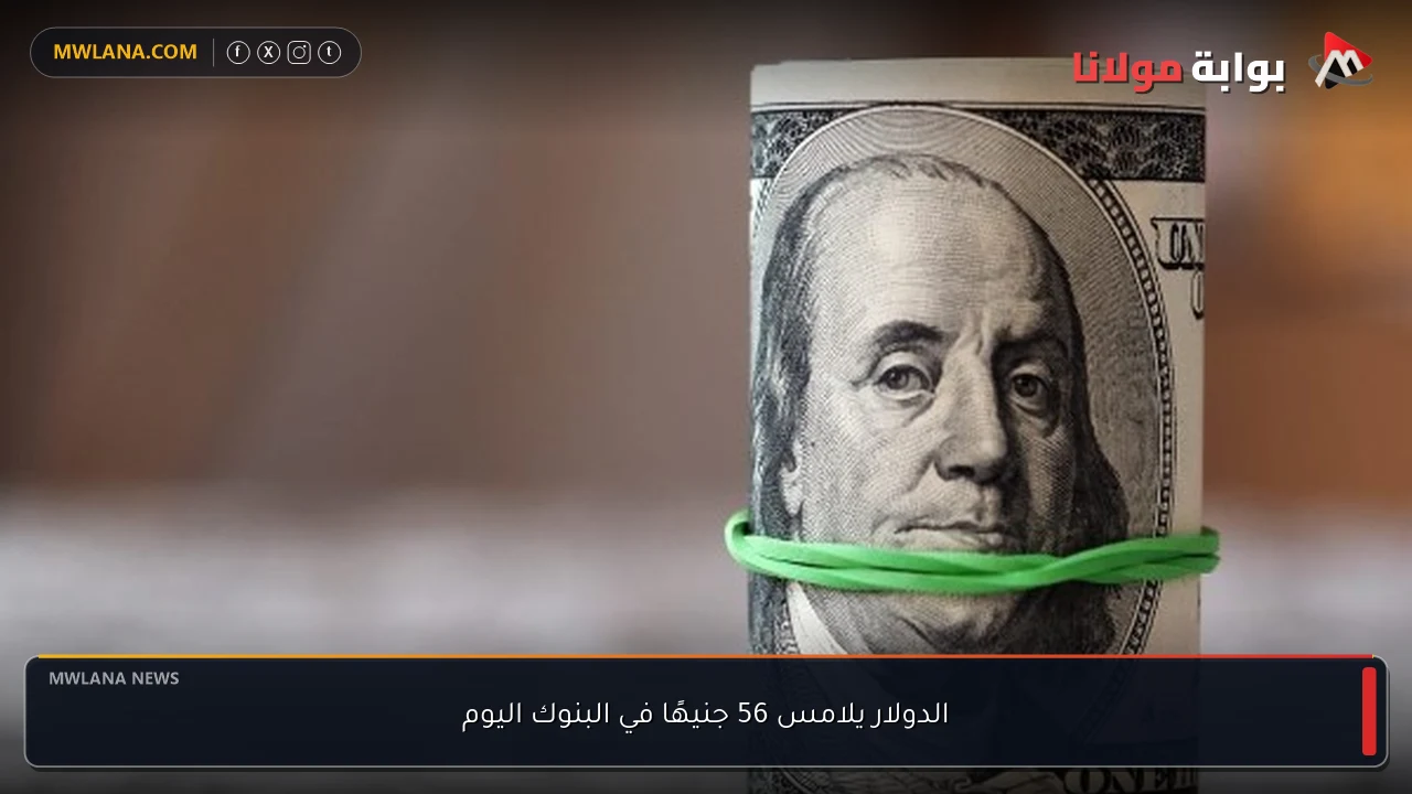 الدولار يلامس 56 جنيهًا في البنوك اليوم