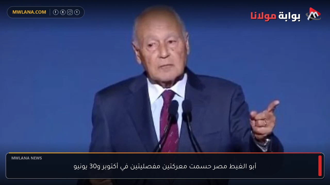 أبو الغيط مصر حسمت معركتين مفصليتين في أكتوبر و30 يونيو