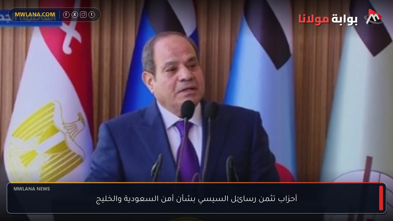 أحزاب تثمن رسائل السيسي بشأن أمن السعودية والخليج