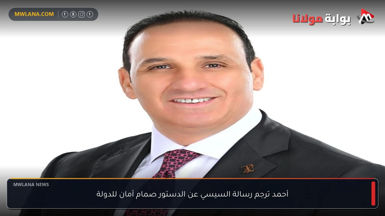 أحمد ترجم رسالة السيسي عن الدستور صمام أمان للدولة