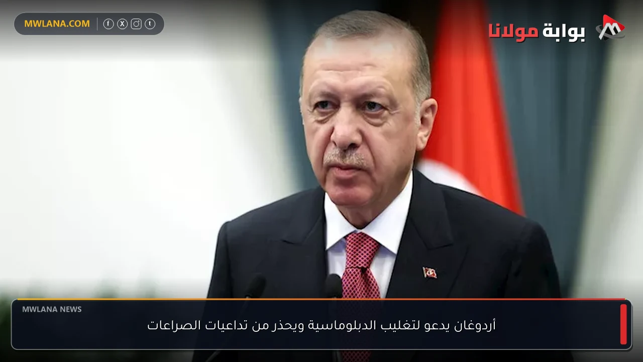 أردوغان يدعو لتغليب الدبلوماسية ويحذر من تداعيات الصراعات