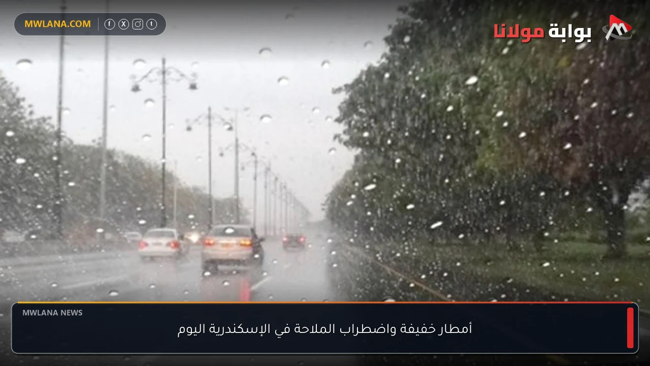أمطار خفيفة واضطراب الملاحة في الإسكندرية اليوم