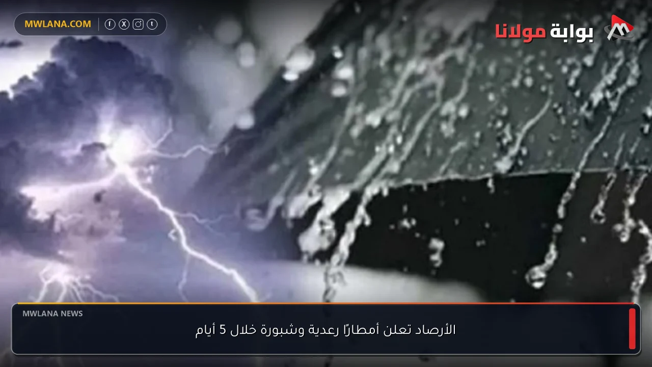 الأرصاد تعلن أمطارًا رعدية وشبورة خلال 5 أيام