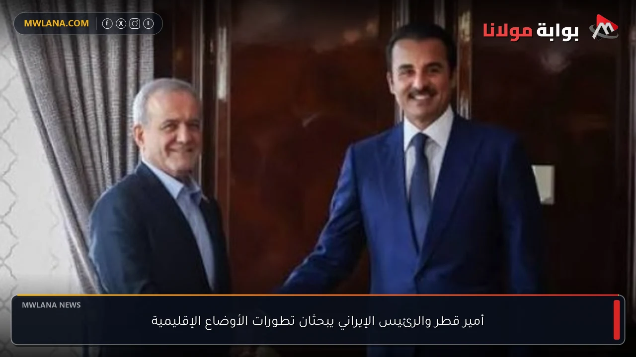 أمير قطر والرئيس الإيراني يبحثان تطورات الأوضاع الإقليمية