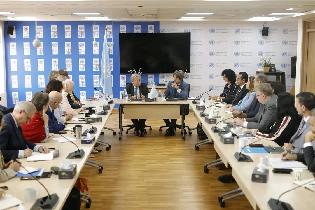لقاء الأمين العام للأمم المتحدة مع الفريق القُطري والمديرين الإقليميين بالقاهرة