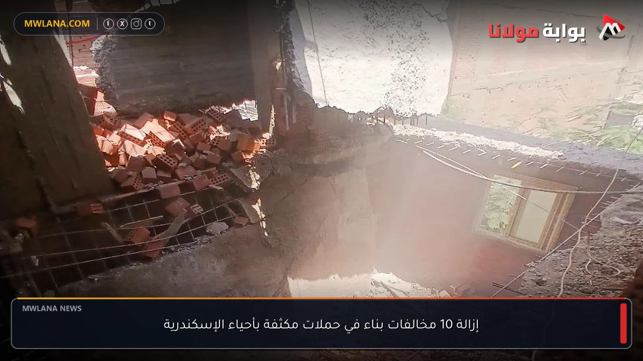 إزالة 10 مخالفات بناء في حملات مكثفة بأحياء الإسكندرية