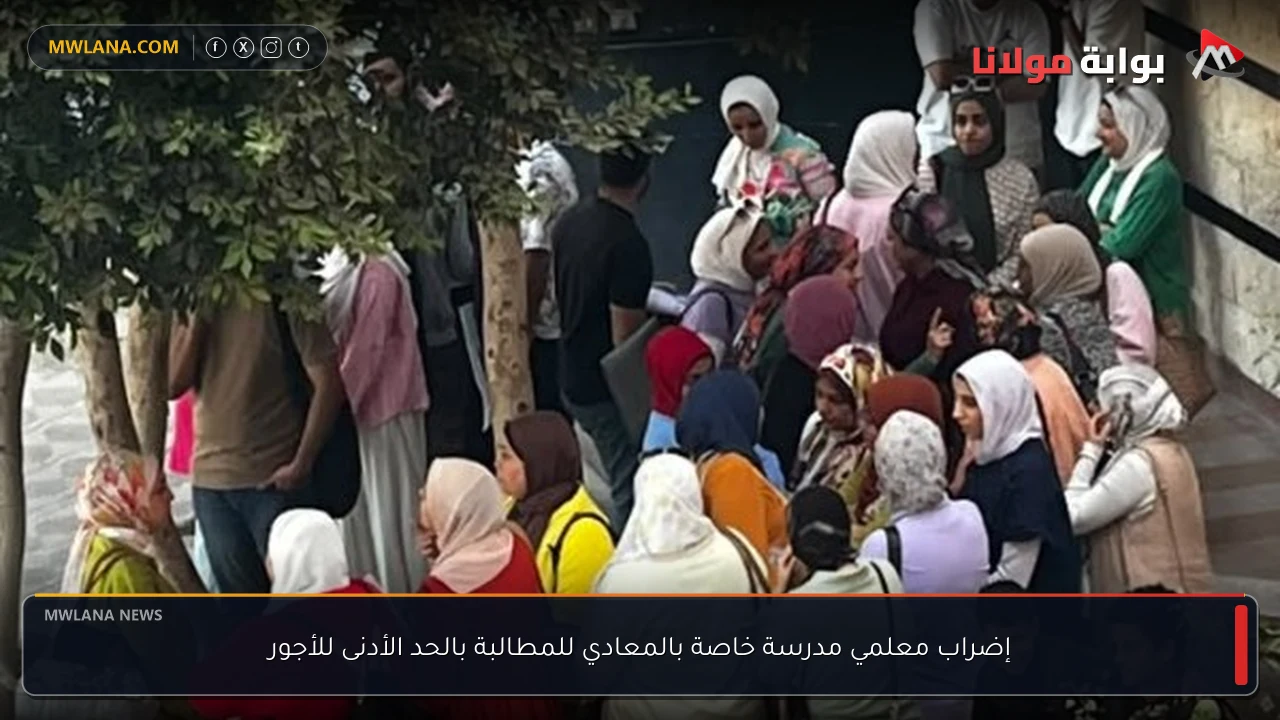 إضراب معلمي مدرسة خاصة بالمعادي للمطالبة بالحد الأدنى للأجور