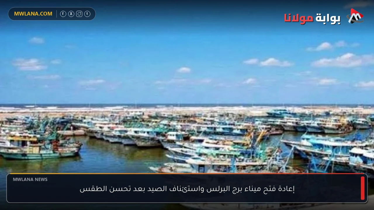 إعادة فتح ميناء برج البرلس واستئناف الصيد بعد تحسن الطقس