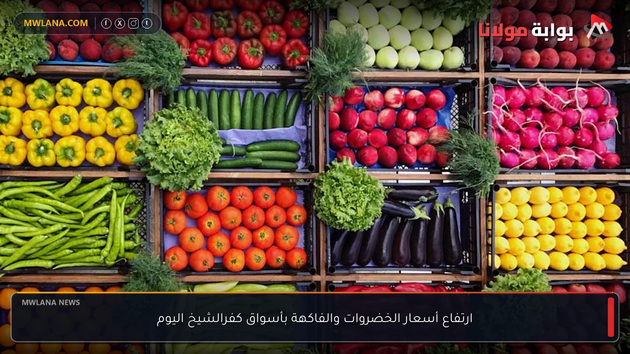 ارتفاع أسعار الخضروات والفاكهة بأسواق كفرالشيخ اليوم