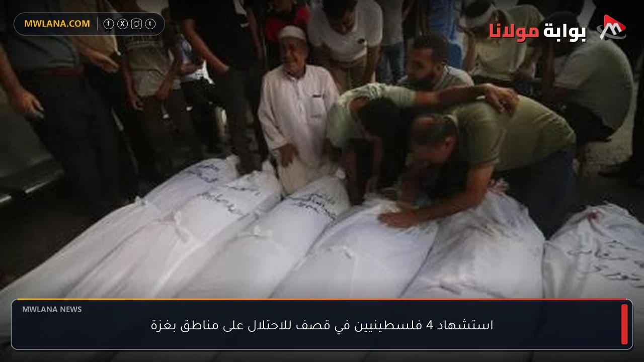 استشهاد 4 فلسطينيين في قصف للاحتلال على مناطق بغزة