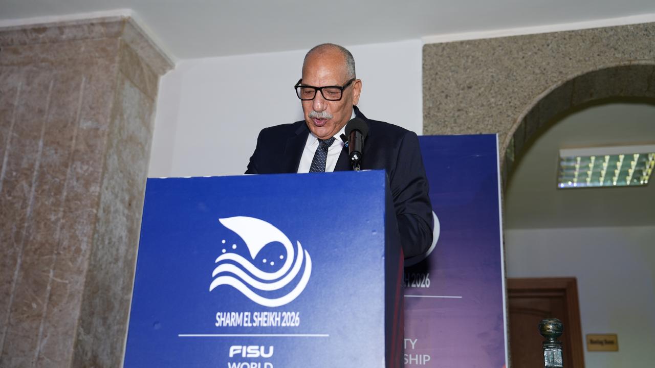 جانب من افتتاح بطولة العالم للجامعات للسباحة بالزعانف 2026