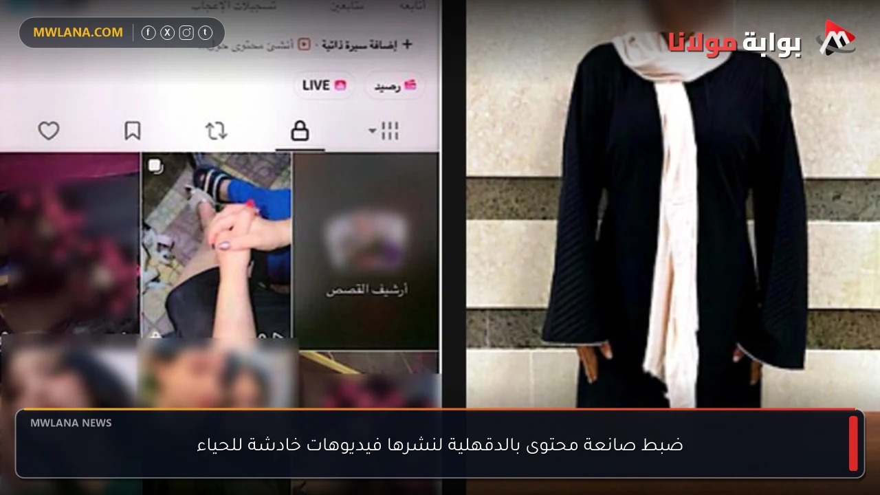 ضبط صانعة محتوى بالدقهلية لنشرها فيديوهات خادشة للحياء