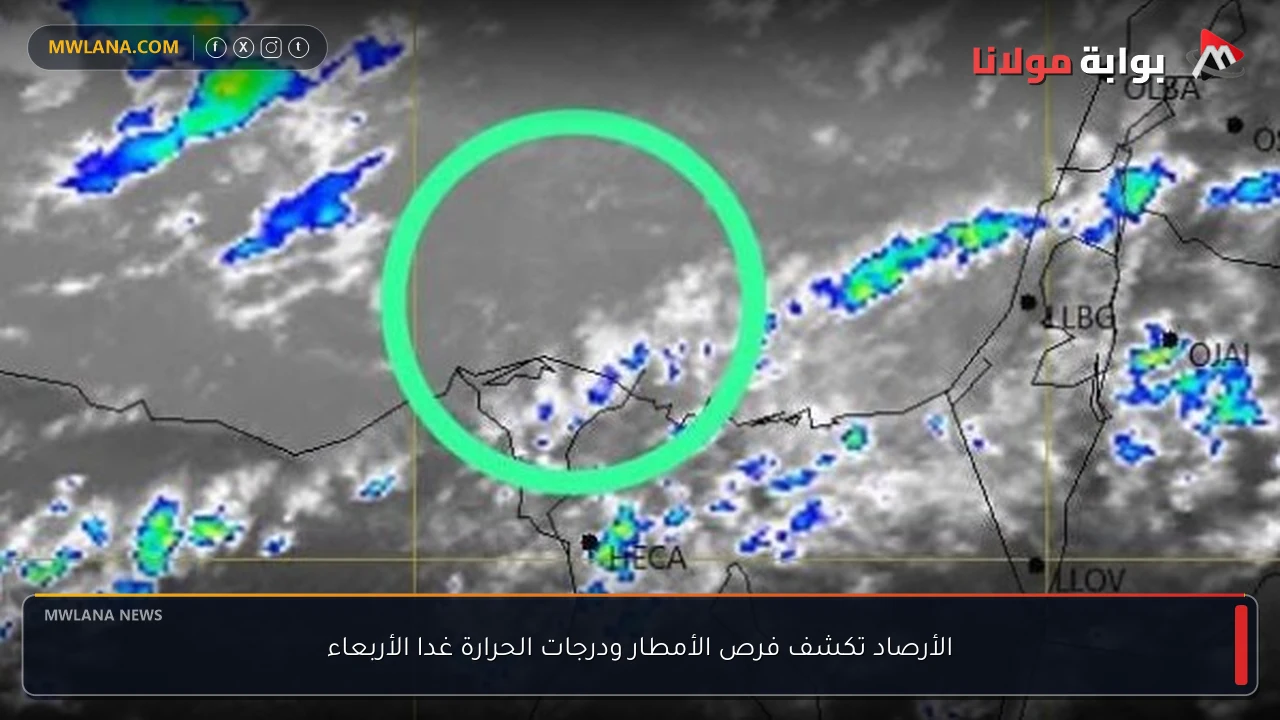 الأرصاد تكشف فرص الأمطار ودرجات الحرارة غدا الأربعاء