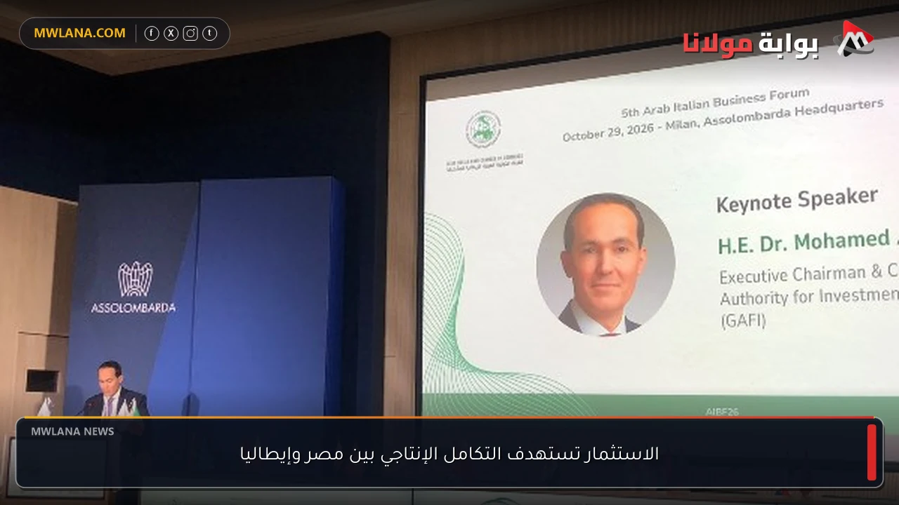 الاستثمار تستهدف التكامل الإنتاجي بين مصر وإيطاليا