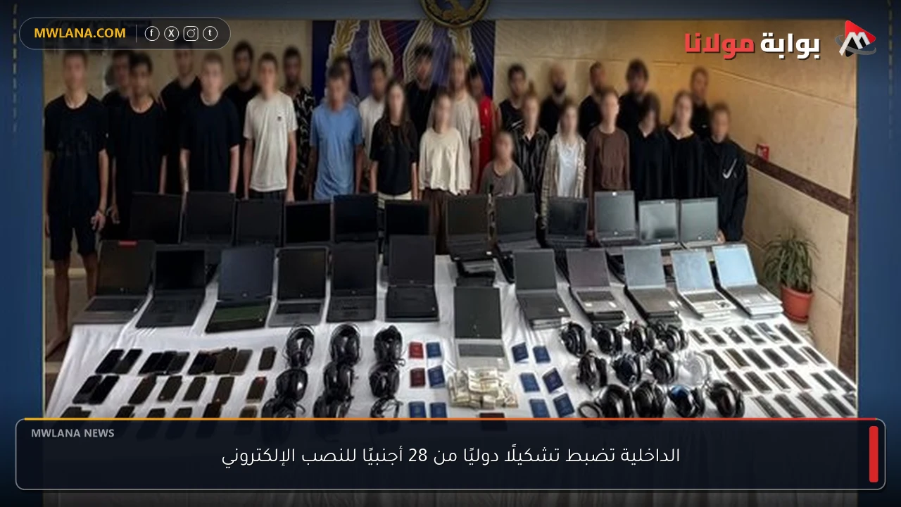 الداخلية تضبط تشكيلًا دوليًا من 28 أجنبيًا للنصب الإلكتروني