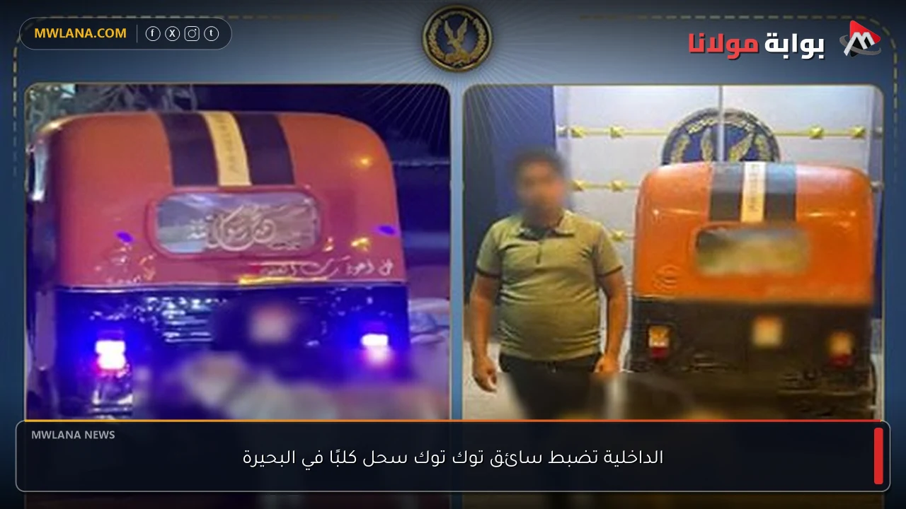 الداخلية تضبط سائق توك توك سحل كلبًا في البحيرة
