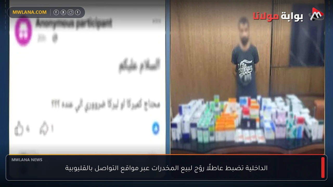 الداخلية تضبط عاطلًا روّج لبيع المخدرات عبر مواقع التواصل بالقليوبية
