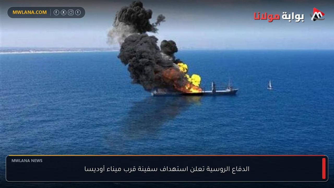 الدفاع الروسية تعلن استهداف سفينة قرب ميناء أوديسا