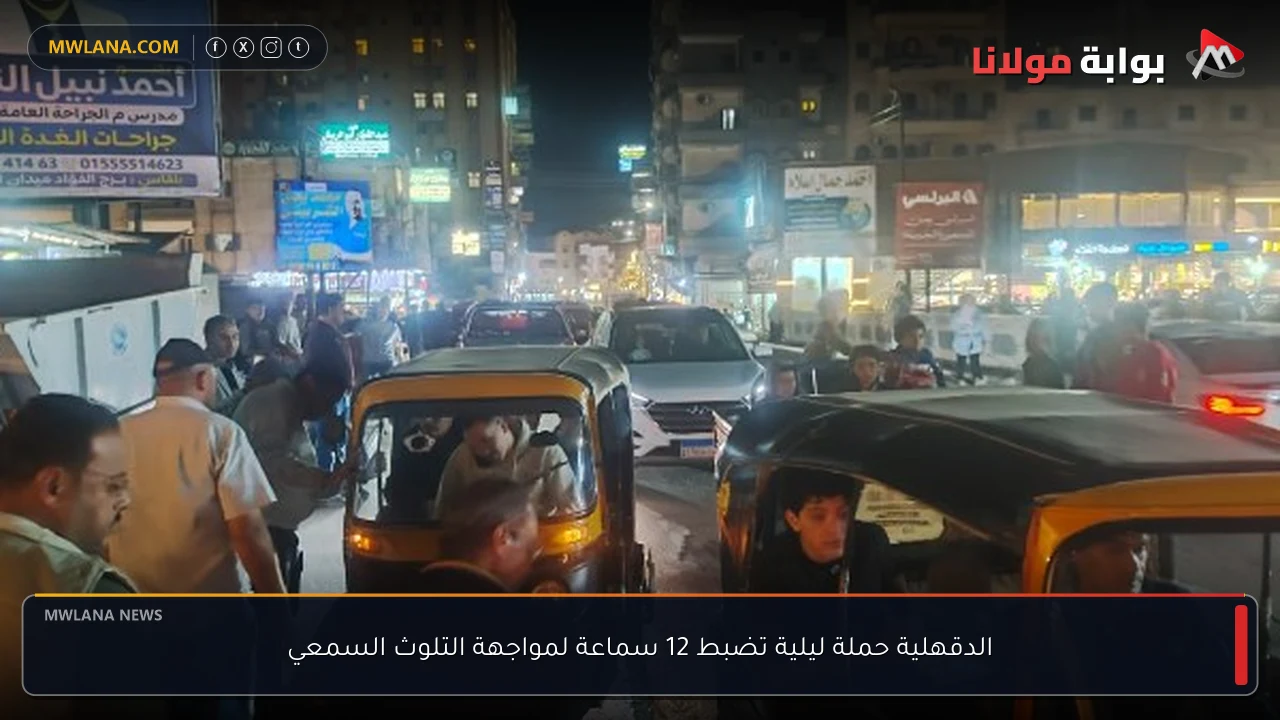 الدقهلية حملة ليلية تضبط 12 سماعة لمواجهة التلوث السمعي