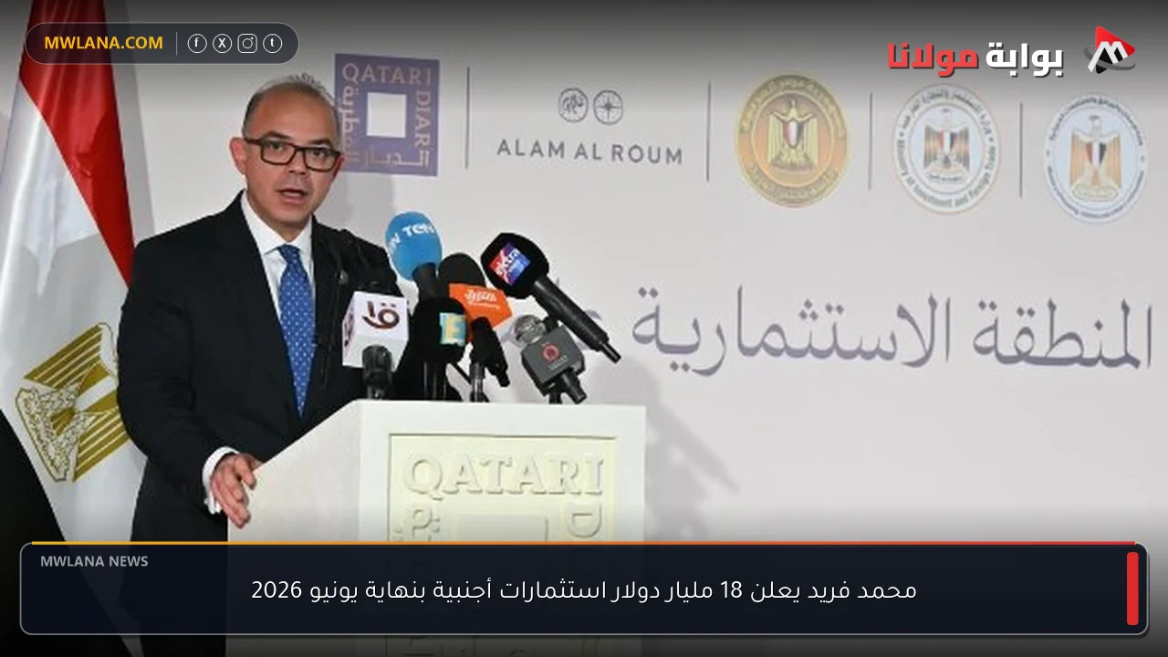 محمد فريد يعلن 18 مليار دولار استثمارات أجنبية بنهاية يونيو 2026