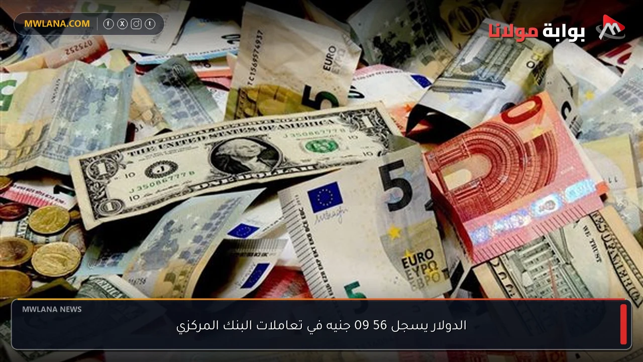 الدولار يسجل 56 09 جنيه في تعاملات البنك المركزي