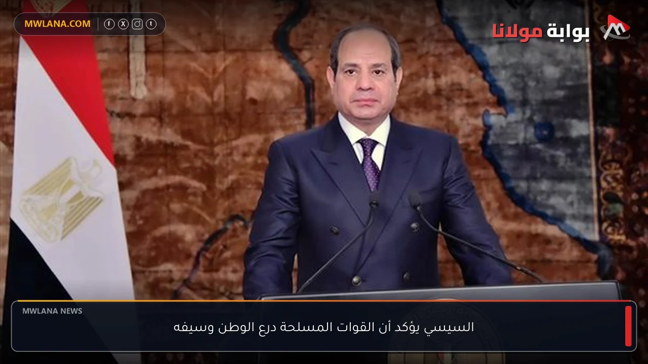 السيسي يؤكد أن القوات المسلحة درع الوطن وسيفه