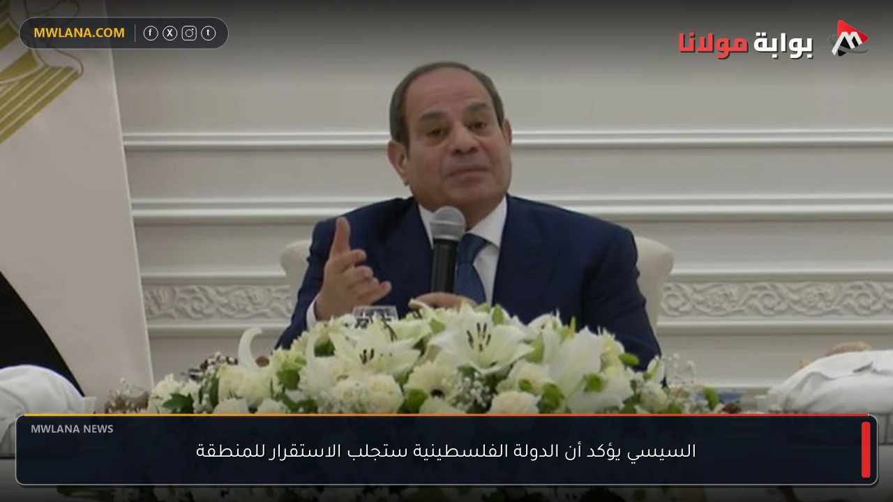 السيسي يؤكد أن الدولة الفلسطينية ستجلب الاستقرار للمنطقة