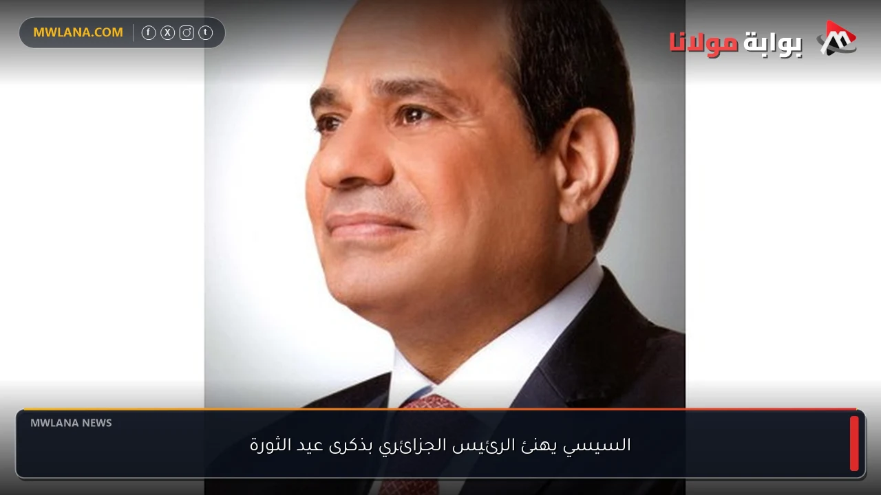 السيسي يهنئ الرئيس الجزائري بذكرى عيد الثورة