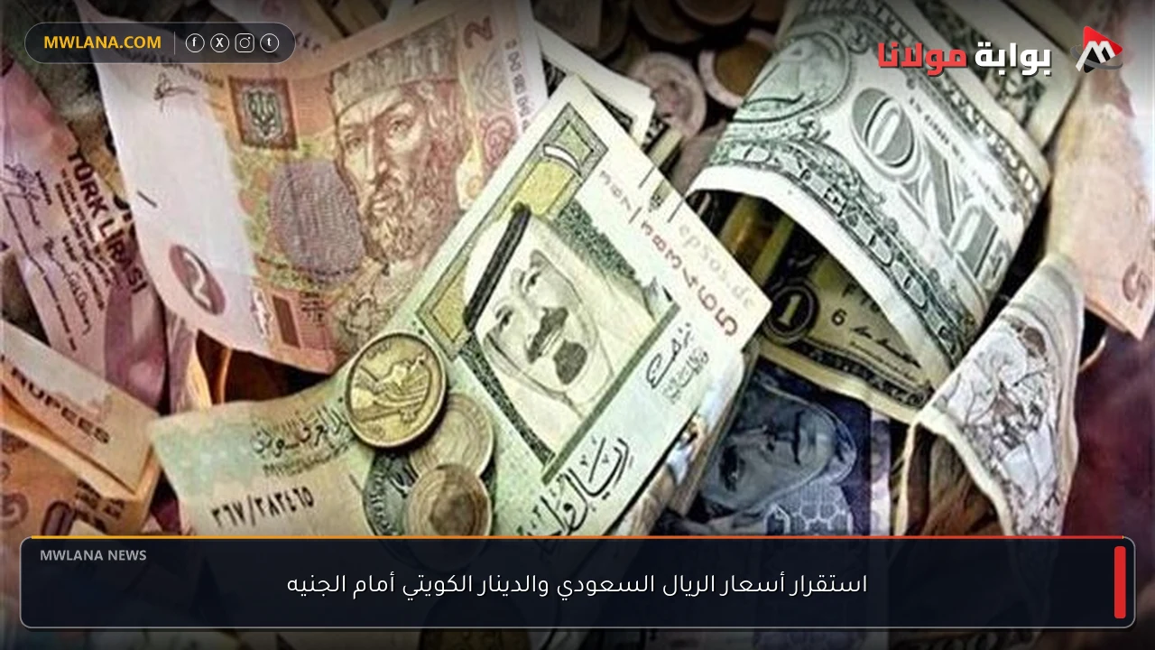 استقرار أسعار الريال السعودي والدينار الكويتي أمام الجنيه