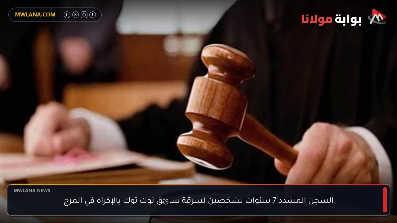 السجن المشدد 7 سنوات لشخصين لسرقة سائق توك توك بالإكراه في المرج
