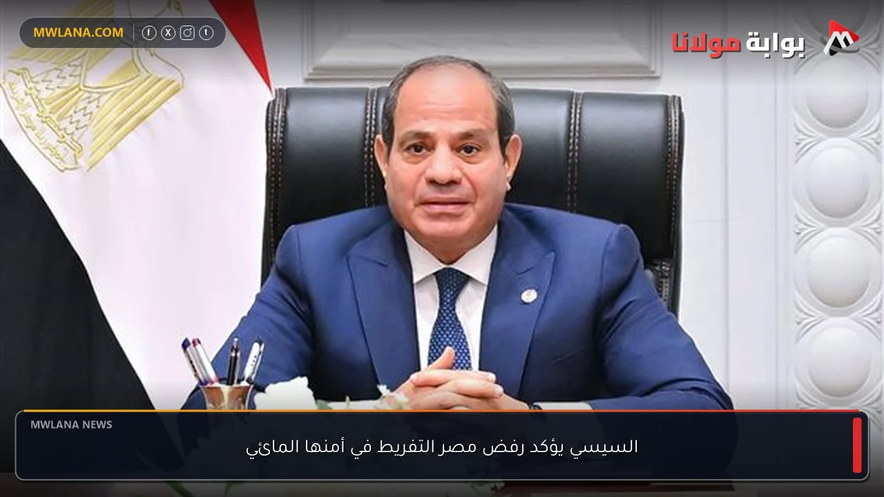 السيسي يؤكد رفض مصر التفريط في أمنها المائي