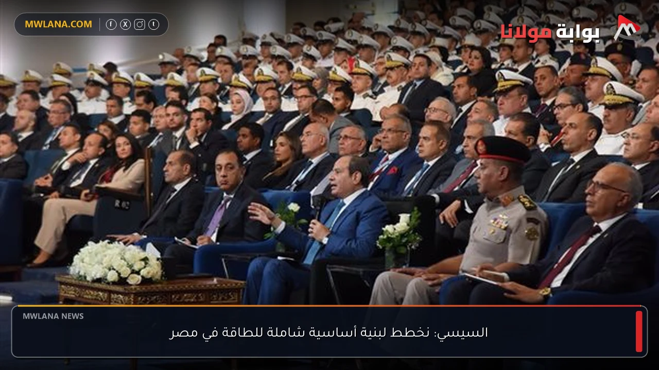 السيسي: نخطط لبنية أساسية شاملة للطاقة في مصر