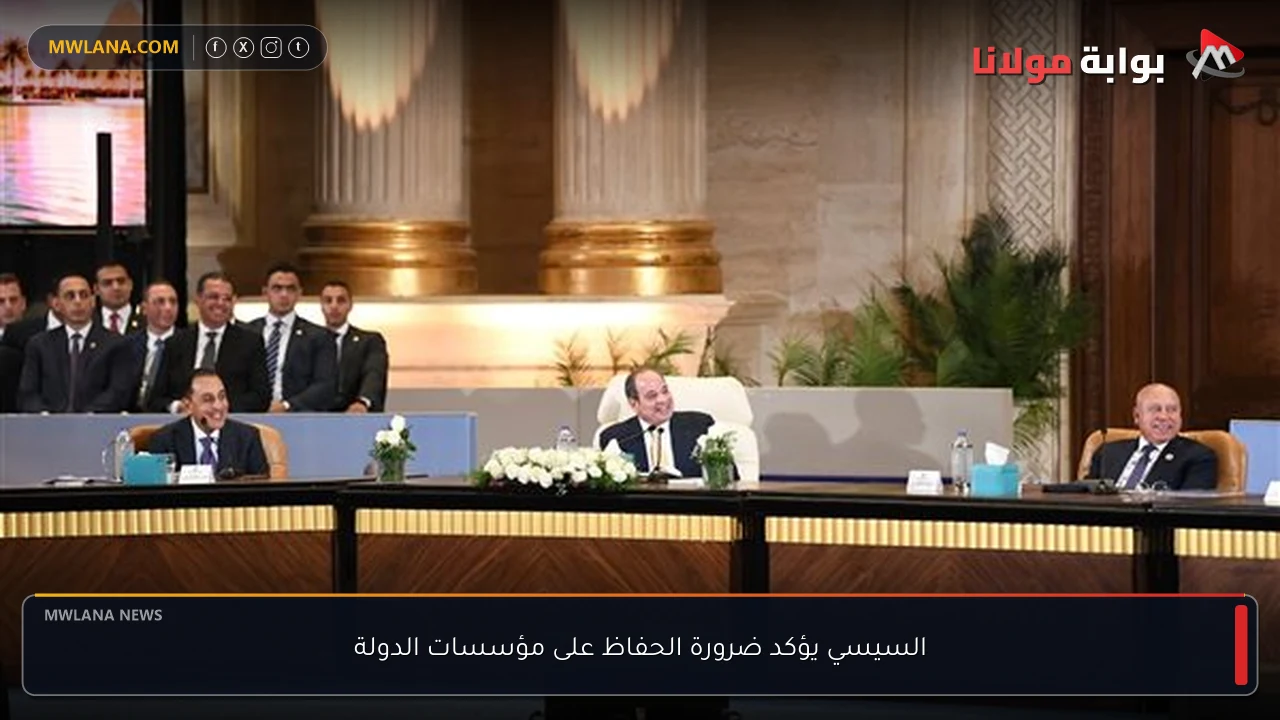 السيسي يؤكد ضرورة الحفاظ على مؤسسات الدولة