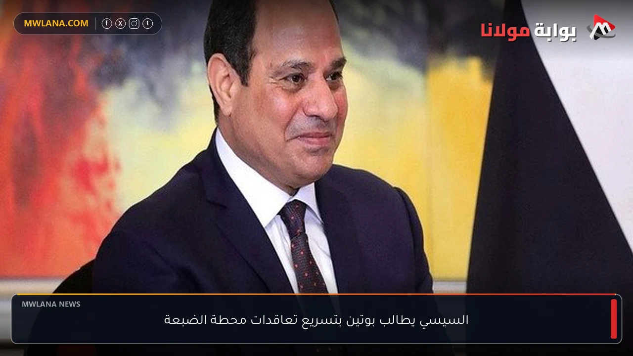 السيسي يطالب بوتين بتسريع تعاقدات محطة الضبعة