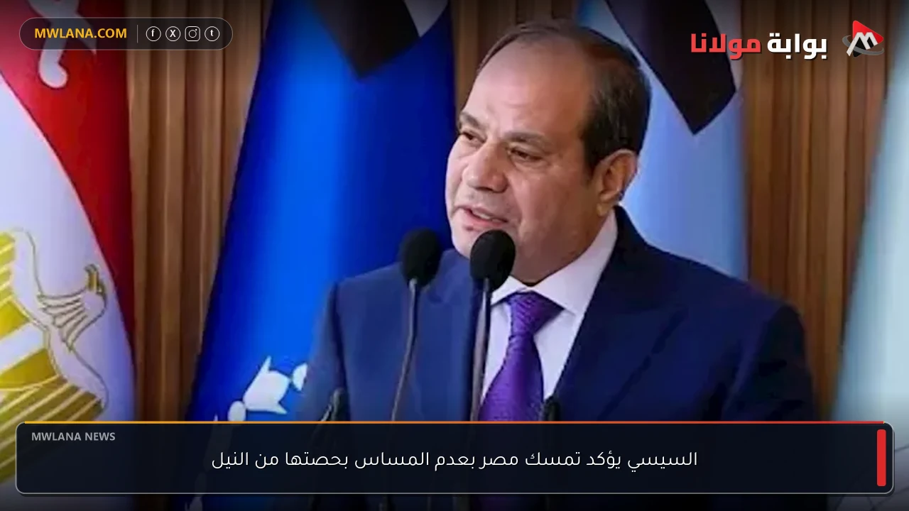 السيسي يؤكد تمسك مصر بعدم المساس بحصتها من النيل