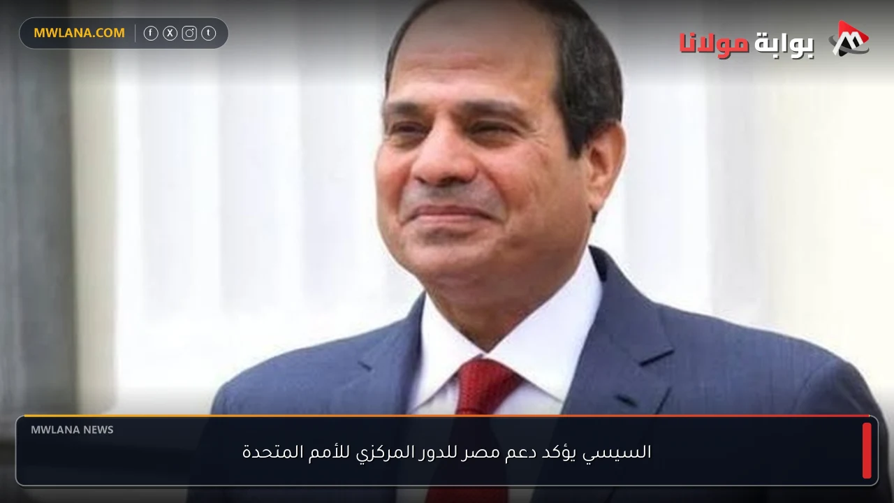 السيسي يؤكد دعم مصر للدور المركزي للأمم المتحدة
