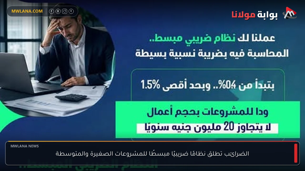 الضرائب تطلق نظامًا ضريبيًا مبسطًا للمشروعات الصغيرة والمتوسطة