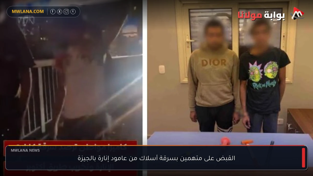 القبض على متهمين بسرقة أسلاك من عامود إنارة بالجيزة