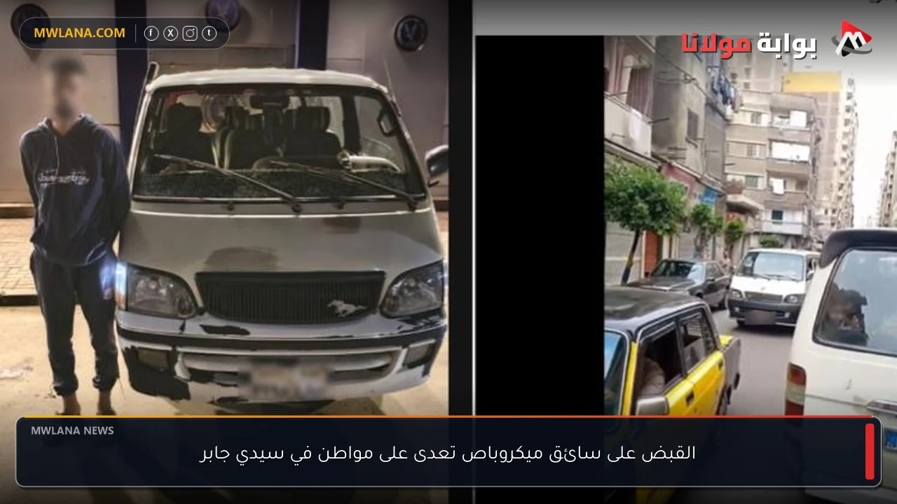 القبض على سائق ميكروباص تعدى على مواطن في سيدي جابر