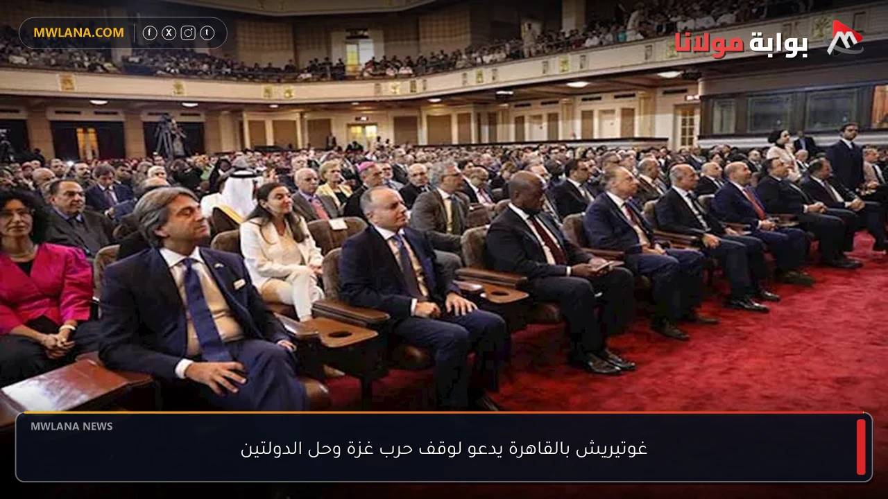 غوتيريش بالقاهرة يدعو لوقف حرب غزة وحل الدولتين