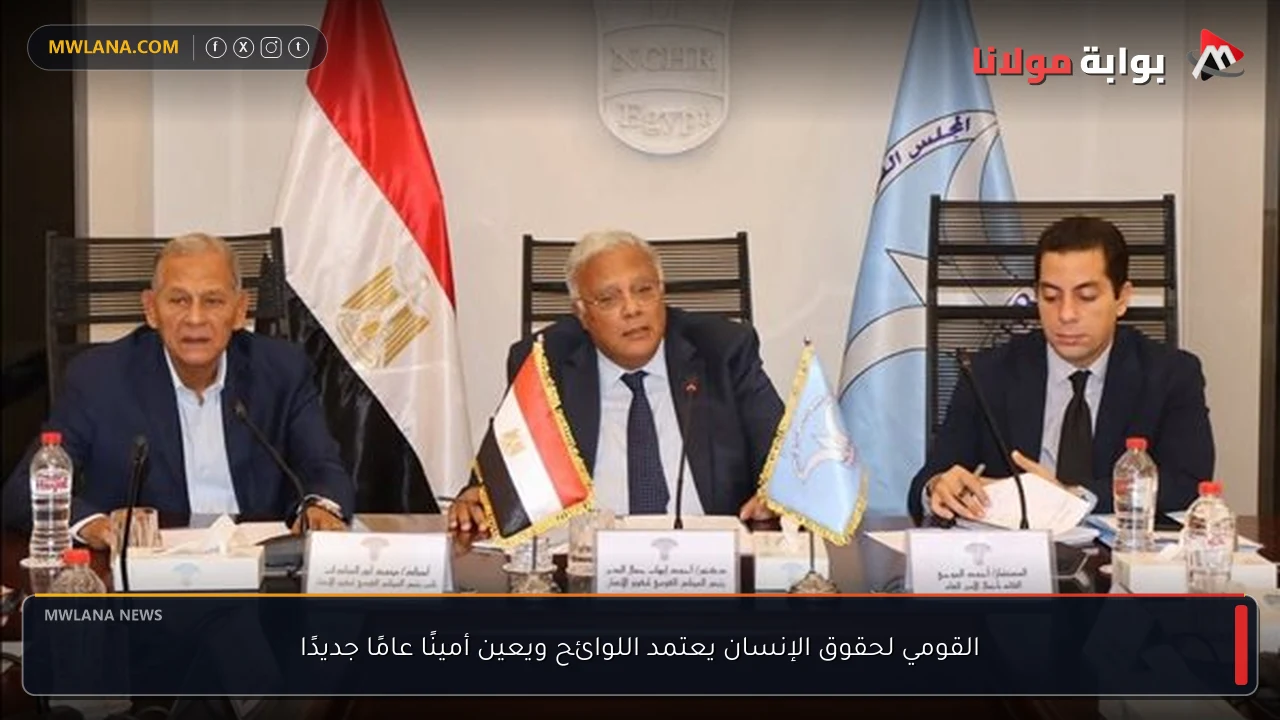 القومي لحقوق الإنسان يعتمد اللوائح ويعين أمينًا عامًا جديدًا