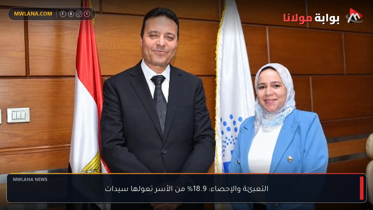 التعبئة والإحصاء: 18.9% من الأسر تعولها سيدات