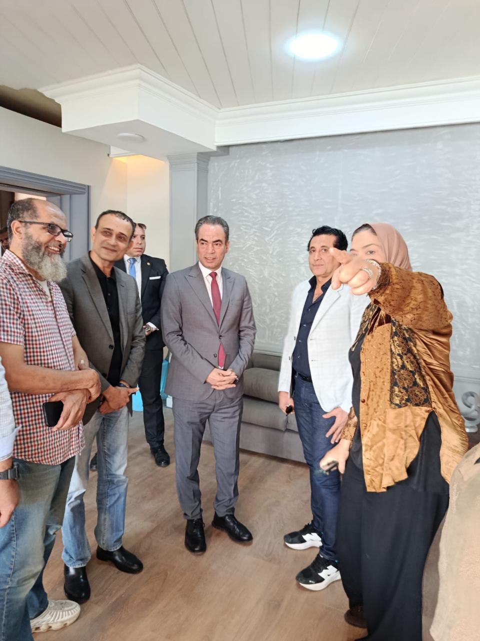 المسلماني يتفقد استديو  فاتن حمامة  بماسبيرو قبيل الافتتاح