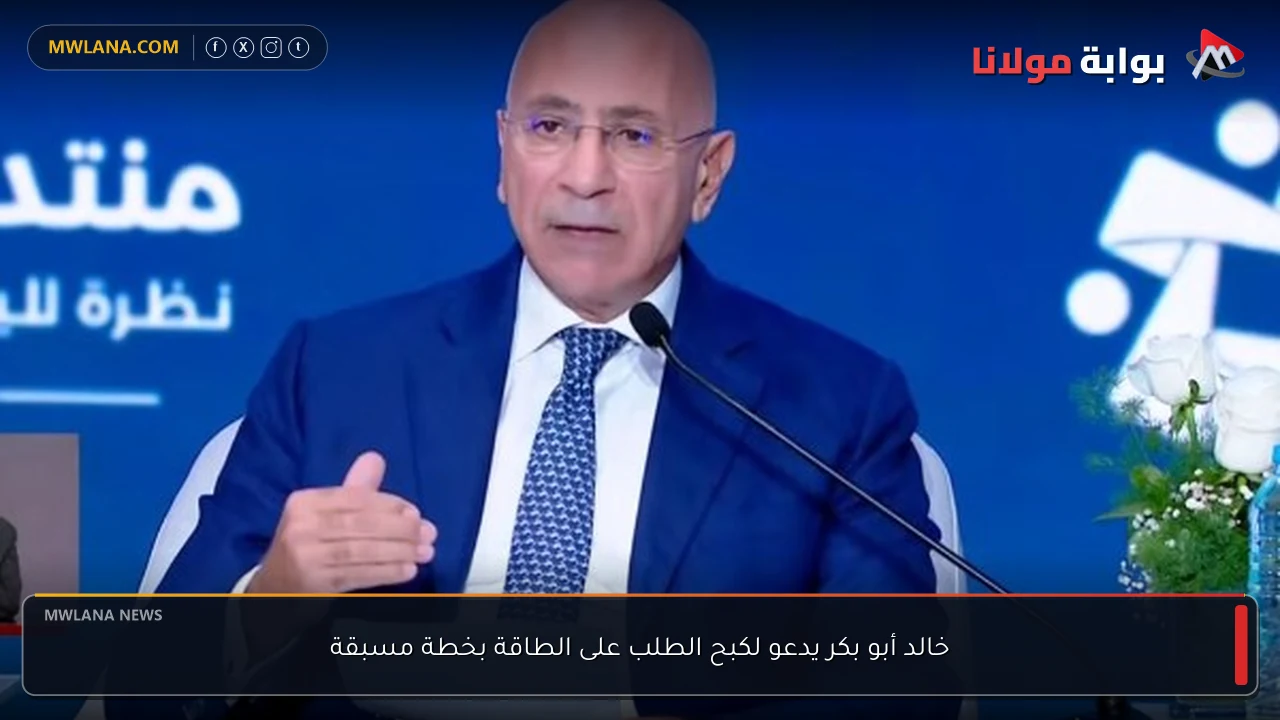 خالد أبو بكر يدعو لكبح الطلب على الطاقة بخطة مسبقة