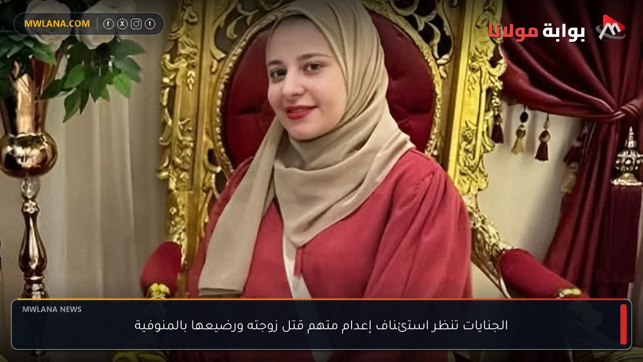 الجنايات تنظر استئناف إعدام متهم قتل زوجته ورضيعها بالمنوفية