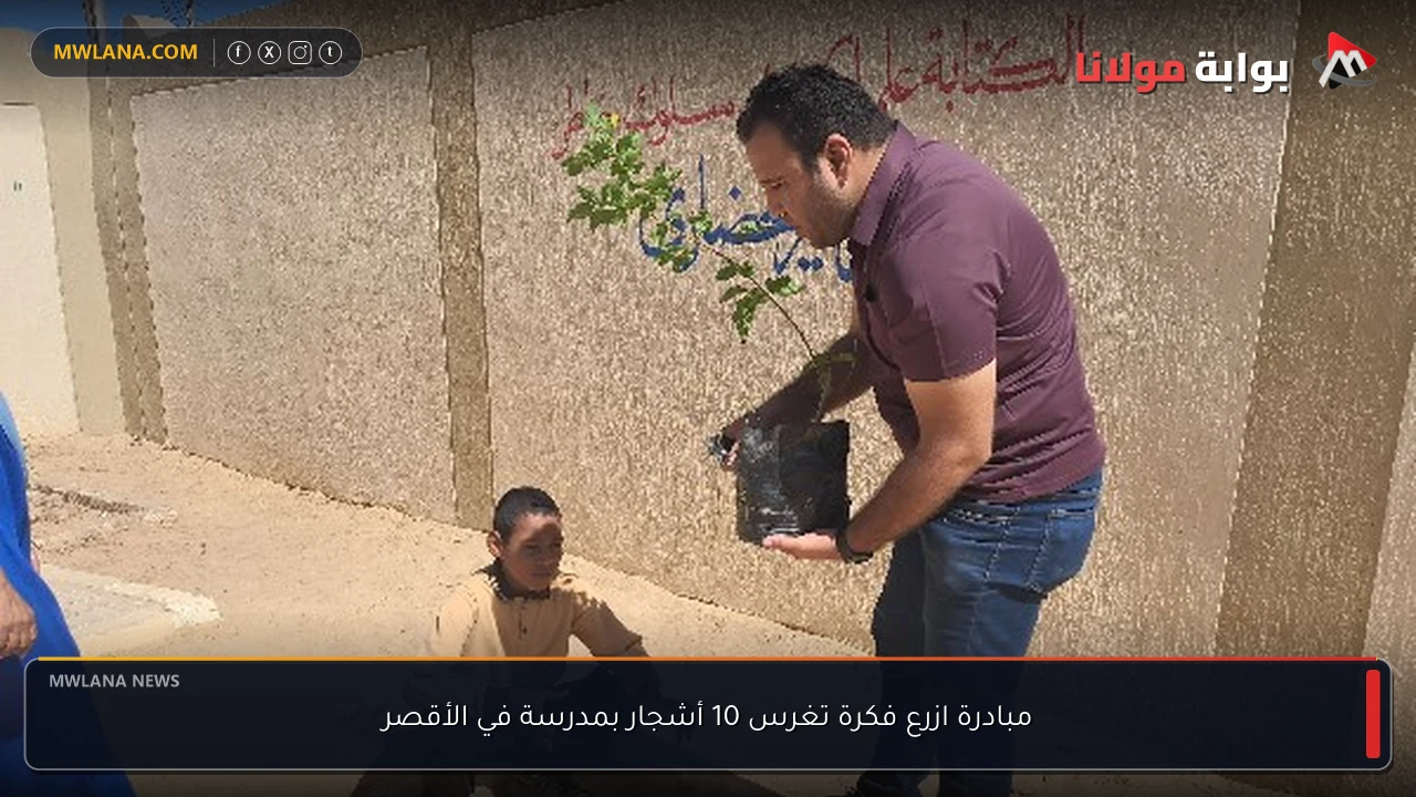 مبادرة ازرع فكرة تغرس 10 أشجار بمدرسة في الأقصر